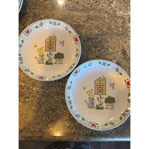 ALCO Industries Birdhouse Plates Set of‎ 4 Spring Garden Decor 8"